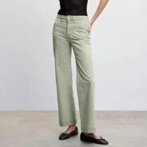 Mango Women's Wide-Leg Jeans With Pockets Pre Owned Like New Size 6